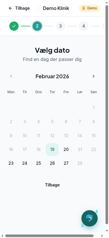 Simple Bookings — kalender (mobil)